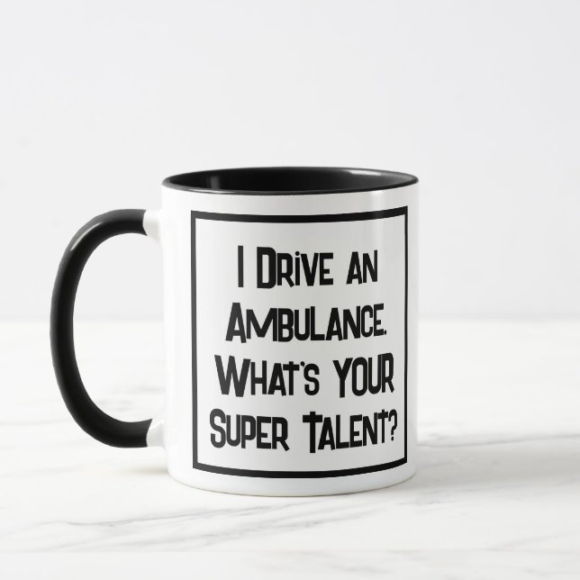 Conducteur d'ambulance Super Talent. Mug Café Deux (Gauche)
