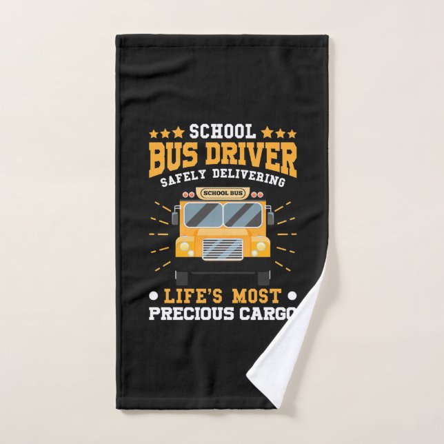 Conducteur de bus scolaire en toute sécurité (Serviette à main)