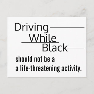 Conduire en noir carte postale
