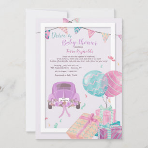 Conduire par Baby shower Invitation