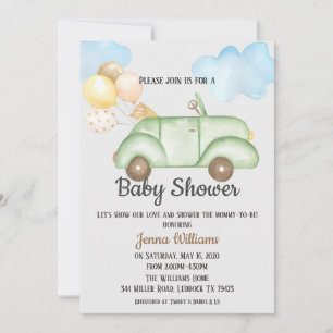 Conduire par Baby shower Invitation