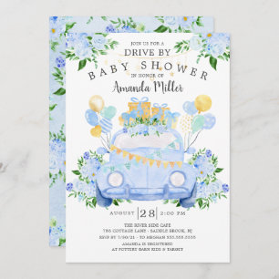 Conduire par Boys Baby shower Invitation