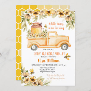 Conduire par une abeille Invitation baby shower