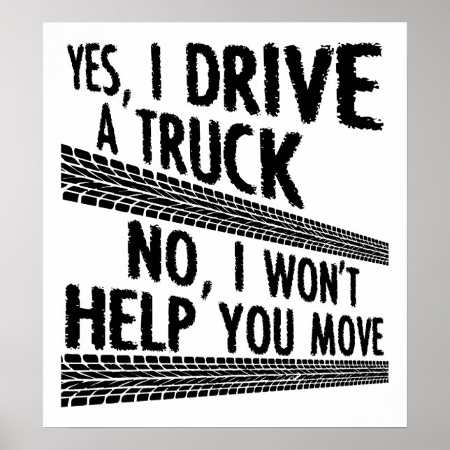 Conduire un Camion Affiche Drôle (Devant)