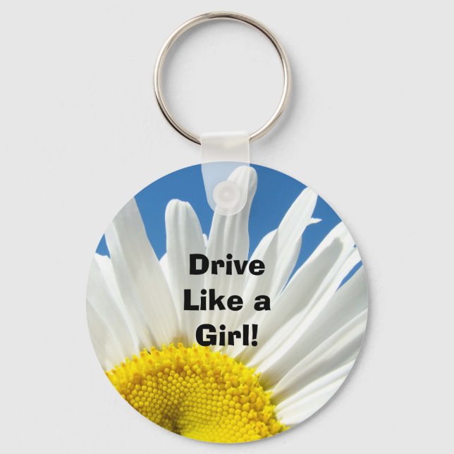 Conduis comme une fille ! porte-clés Fleur de Marg (Recto)