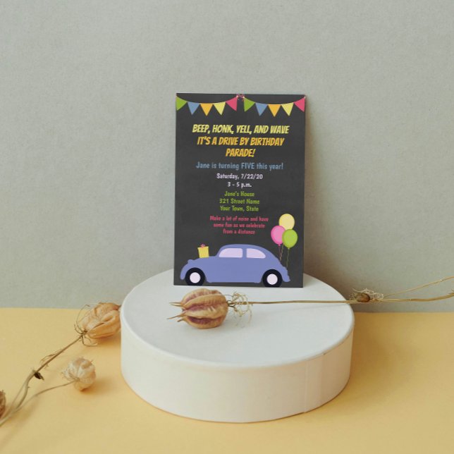 Conduite par Anniversaire Parade Invitation (Créateur téléchargé)