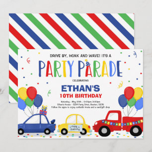Conduite Par Anniversaire Parade Invitation Parade
