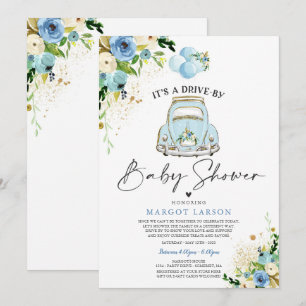 Conduite par Baby shower Invitation Douche Florale