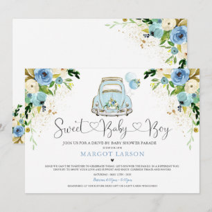 Conduite par Baby shower Invitation Douche Florale