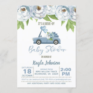 Conduite par Baby shower Invitation - Garçon