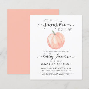 Conduite Par Baby shower Orange Citrouille Invitat