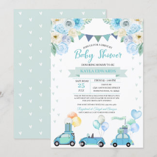 Conduite par Baby shower Parade Invitation