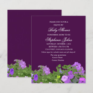 Conduite Par Baby shower Violet Floral Coloré
