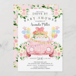 Conduite Par Filles Baby shower Invitation