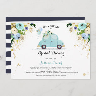 Conduite par une averse nuptiale Invitation Floral