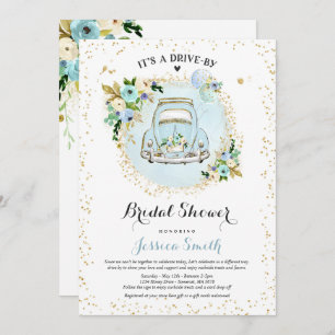 Conduite par une averse nuptiale Invitation Floral