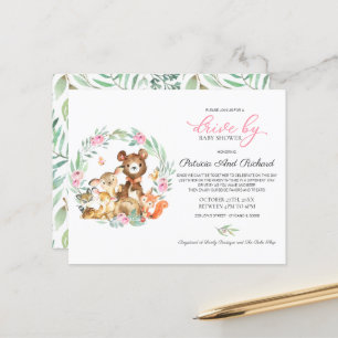 Conduite Woodland Par Baby shower Budget Invitatio