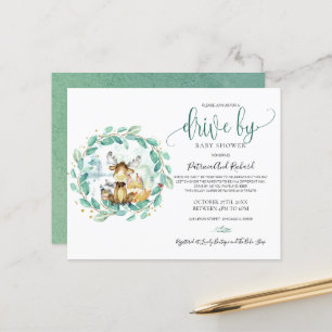 Conduite Woodland Par Baby shower Budget Invitatio