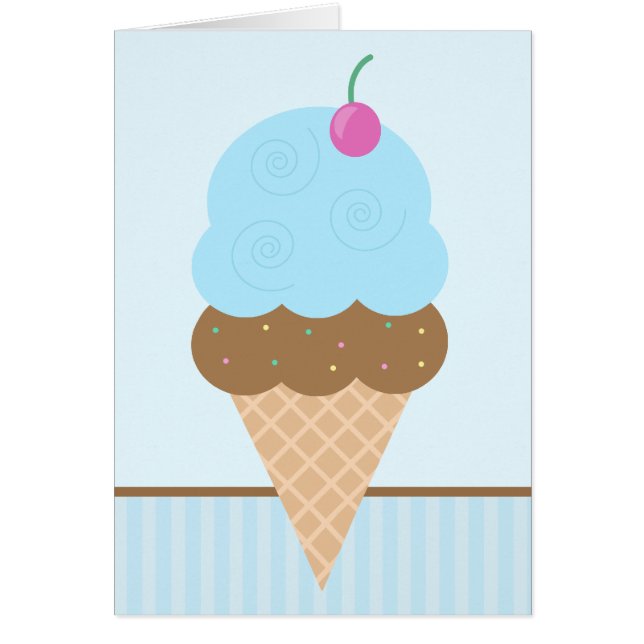 Cône de crème glacée aux bleuets (Devant)