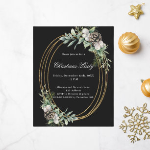 Cone pin noir or Noël invitation
