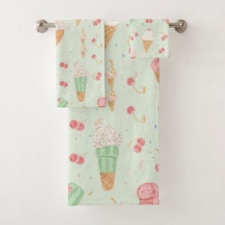 Cônes de glace sucrés Pastel Menthe Été