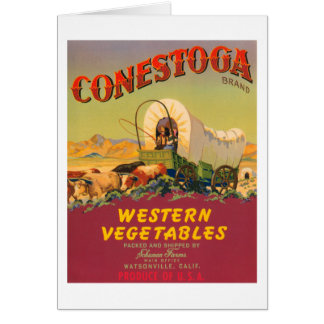 Conestoga Western Vegables Vintage Crate Étiquette