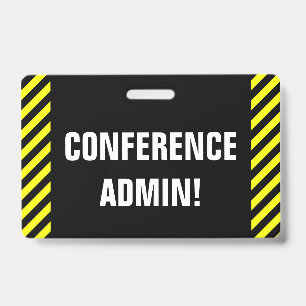 "CONFERENCE ADMIN !" Badge