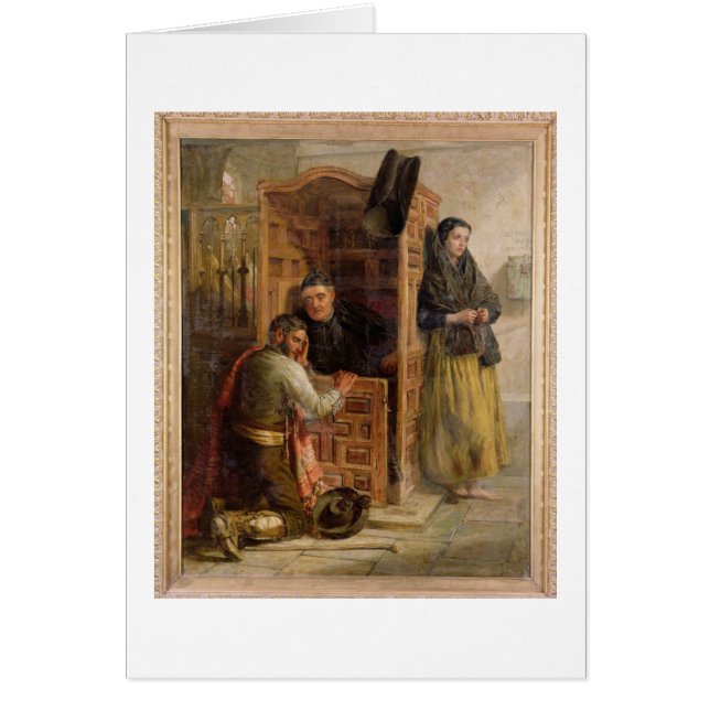 Confession, 1862 (huile sur la toile) (Devant)