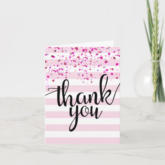 confetti, carte de remerciements (Devant)