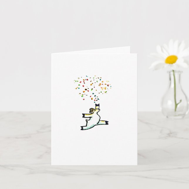 "Confetti", carte de voeux vierge (Petite plante)