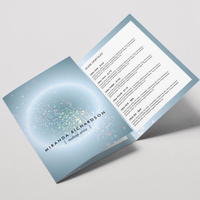 Confetti Céleste Lueur Bleue Brochure de Beauté (Créateur téléchargé)