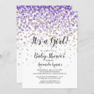 Confetti C'est une fille Baby shower Invitation