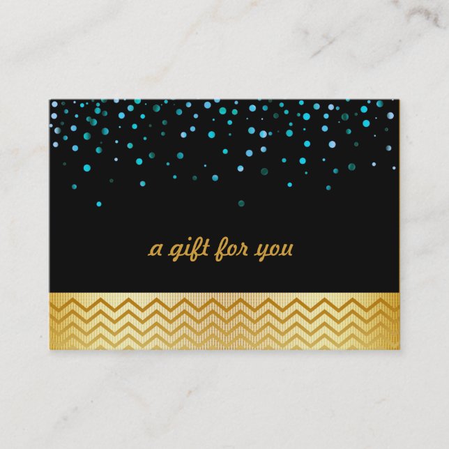Confetti Chevron Salon et certificat cadeau Spa (Devant)