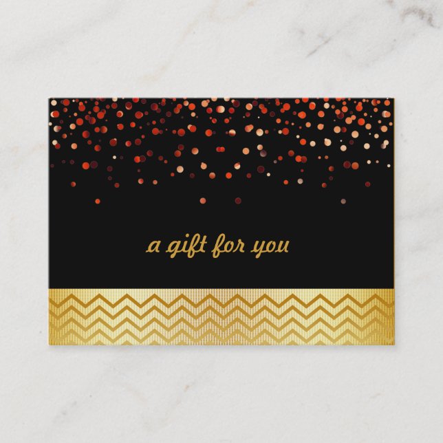 Confetti Chevron Salon et certificat cadeau Spa (Devant)