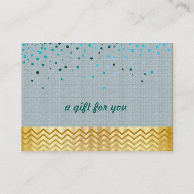Confetti Chevron Salon et certificat cadeau Spa (Devant)