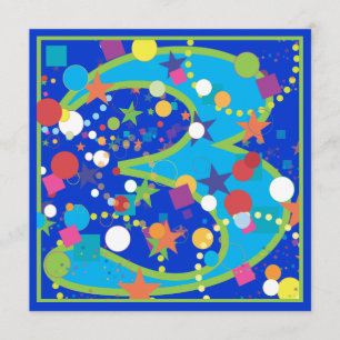 Confetti Circus 3e anniversaire Invitation