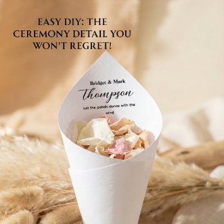 Confetti Cone mariage Cone Petal Toss Cone