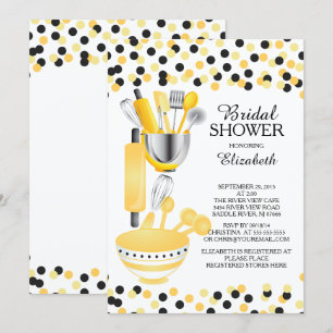 Confetti Cuisine moderne Invitations de douche nup