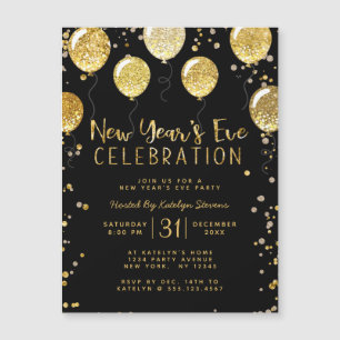 Confetti de la fête de la Saint-Sylvestre Noir & O