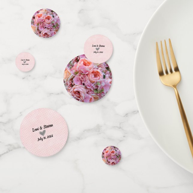 Confetti de Mariage rose ou de table de douche (Groupe)