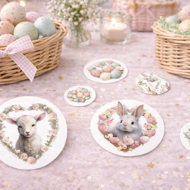 Confetti de Pâques avec lapins, oeufs et agneau (Créateur téléchargé)