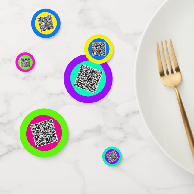 Confetti de partie d'analyse de code QR personnali (Groupe)