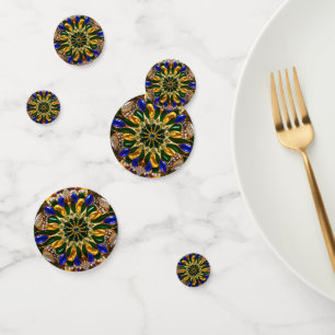 Confetti de table avec couleurs brésiliennes