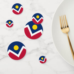 Confetti de table avec drapeau de Denver, Colorado