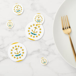 Confetti de table avec drapeau de Rhode Island, Ét