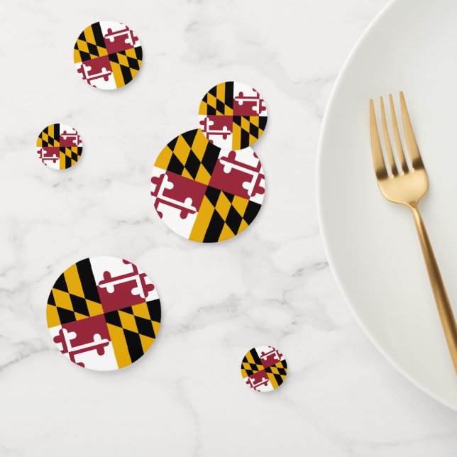 Confetti de table avec drapeau du Maryland, États- (Groupe)