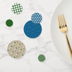 Confetti de table de golf avec balle de golf et te