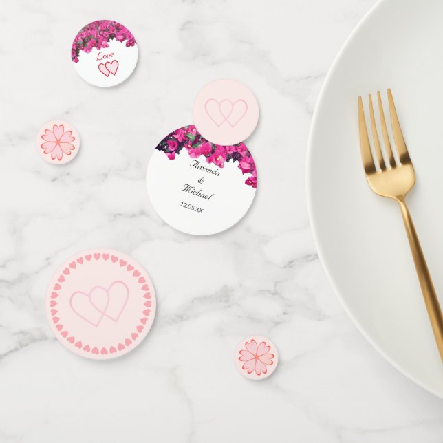 Confetti de table de mariage floral tropical (Groupe)