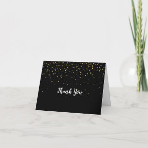 Confetti d'or   Carte de remerciements Mariage noi