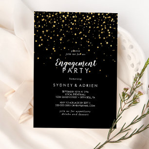 Confetti d'or Invitation du Black Engagement Par